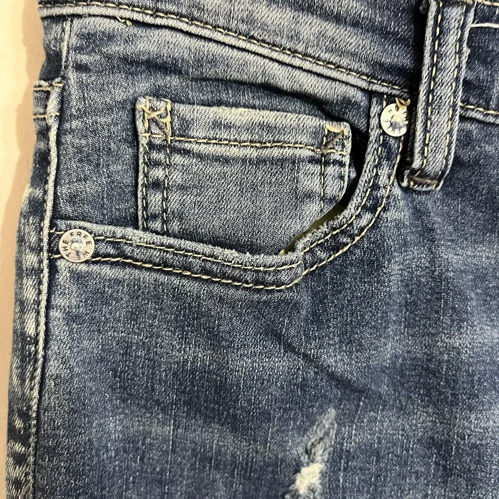 We The Free Women's Distressed Skinny Jeans‎ Raw Fringe Hem Size 28 Ankle Length
